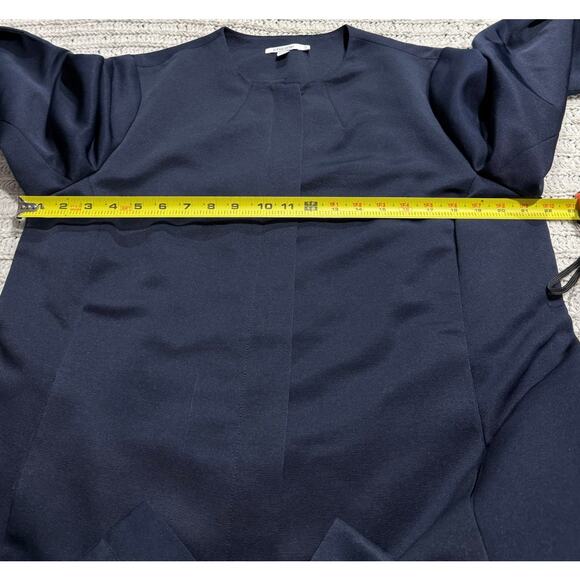 Chicos Faille Topper Jacket Zippered Lined Womens Size 2 US Large Blue 570342889 - Picture 4 of 12